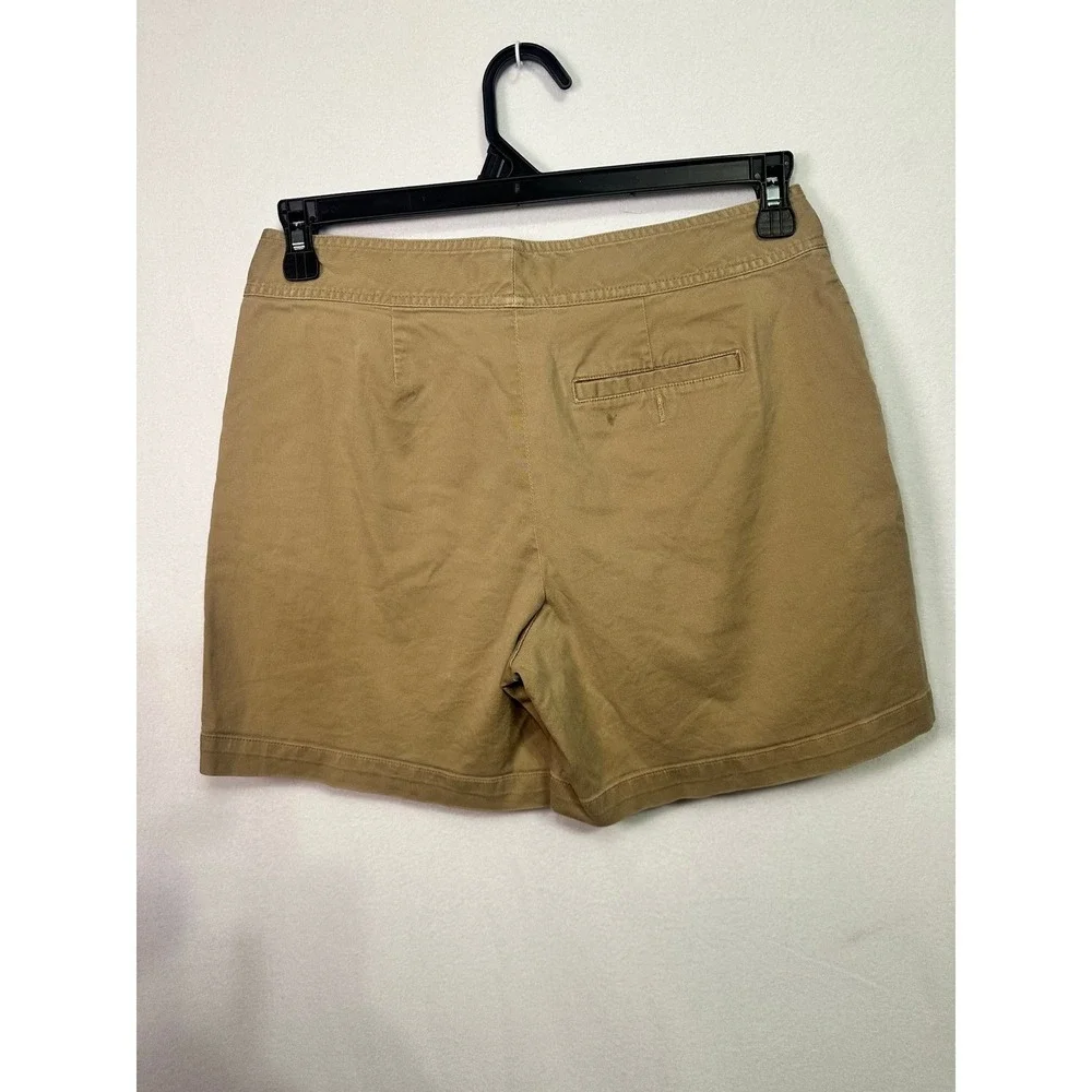 Lauren Ralph Lauren Petite Tan Chino Shorts Rope Toggle‎ Belt Khaki 8P